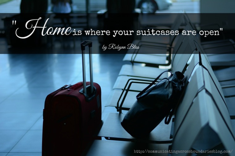 suitcases with quote